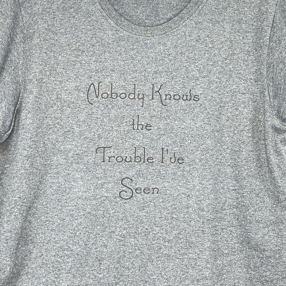 Womens T Shirt Sz L Gray Cotton Short Sleeves basic tee - Picture 9 of 11